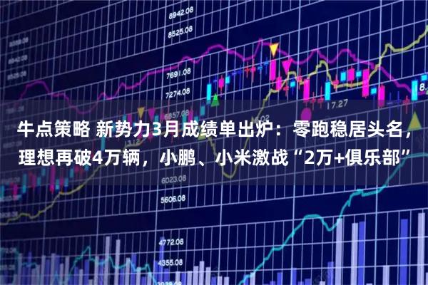 牛点策略 新势力3月成绩单出炉：零跑稳居头名，理想再破4万辆，小鹏、小米激战“2万+俱乐部”